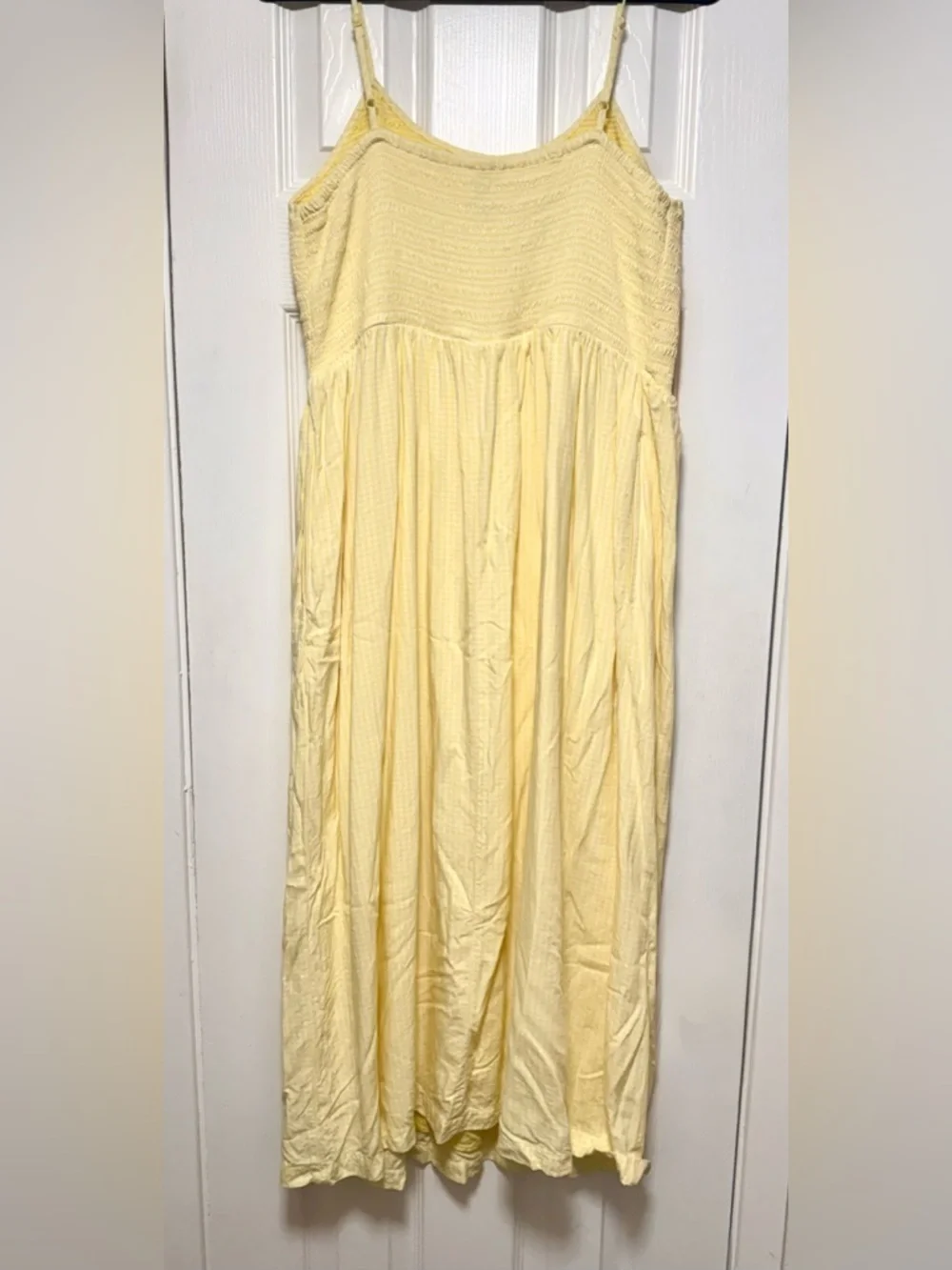 a new day Yellow Smocked Tank Midi Dress - Picture 7 of 8